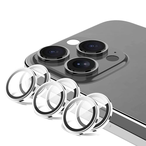 CAUHENYEE Kameraschutz für iPhone 16 Pro Max, 9H Panzer Schutz Glas, Kamera Schutzfolie, Anti-Kratzer, Ultra HD Klar, 2 Stück-Silber von CAUHENYEE