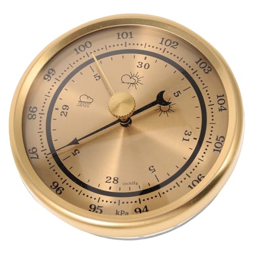 CAXUSD Druckluftmesser Neuheitenbarometer Zeigerbarometer Ersatzbarometer Wetterstation traditionell Thermometer druckluftmanometer Hygrometer Mini Manometerwerkzeug Heimwerkzeug Metall von CAXUSD