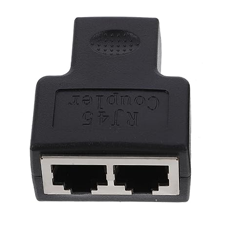 CAXUSD Netzwerk T Stück Splitter Adapteranschlüsse Splitter Stecker 1 Auf 2 Splitter Buchse Netzwerkadapter Netzwerkanschluss 1 Auf 2 Splitter Koppler Ethernet PC Kabel von CAXUSD