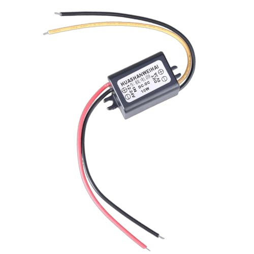 CAZSTYK Spannungsregler-Netzkabel-Konverter, 12–24 V auf 6 V1 A/2 A/3 A, Spannungs-Step-Down-Adapterkabel für 6 V LED-Lüfter von CAZSTYK