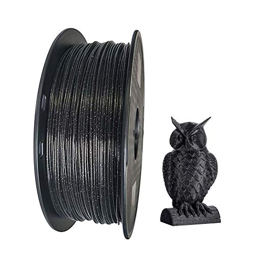 Marmor Schwarz PLA Filament 1,75mm 3D Drucker Filament 1KG Glitzernd Glänzend PLA Material Glitzer Schwarzer Himmel Gesprenkelt Glitzernd Galaxie CC3D von CC3D