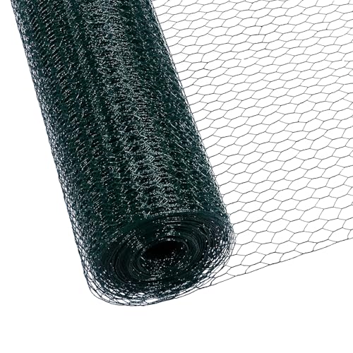 CCLIFE Hühnerzaun Geflügelnetz , Maschenweite 25 mm , Höhe 100 cm , Länge 25/50 m , PVC-Beschichtet Grün CCLIFE Hühnerzaun Geflügelnetz , Maschenweite 25 mm , Höhe 100 cm , Länge 25/50 m , PVC-Beschichtet Grün von CCLIFE