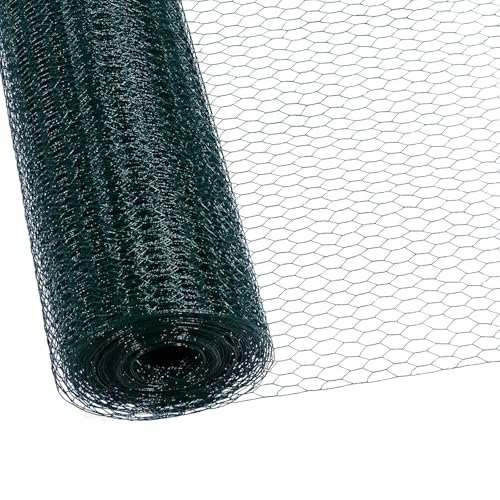 CCLIFE Hühnerzaun Geflügelnetz , Maschenweite 45 mm , Höhe 100 cm , Länge 15/25/50 m , PVC-Beschichtet Grün CCLIFE Hühnerzaun Geflügelnetz , Maschenweite 45 mm , Höhe 100 cm , Länge 15/25/50 m , PVC-Beschichtet Grün von CCLIFE