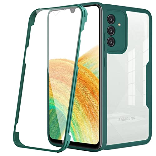 CCSamll Transparente Schutzhülle für Samsung Galaxy A13 5G (nicht 4G), integrierter Displayschutz, schlanker, robuster, weicher TPU-Stoßfänger, Handyhülle für Samsung Galaxy A13 5G, Grün von CCSmall