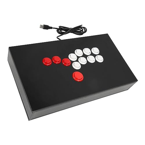 CCYLEZ Arcade Stick Controller Fight Stick Joystick für PS3 für Steam PC Arcade Fight Stick mit Rutschfester Unterseite, Empfindliche Bewegungstasten von CCYLEZ