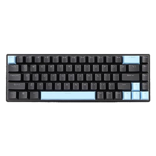 CCYLEZ Computertastatur, Gaming-Tastatur, 68 Tasten, RGB-Hintergrundbeleuchtung (Schwarz Blau) von CCYLEZ