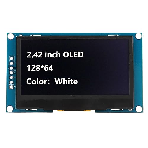 CCYLEZ Organic Light Emitting Diode Module, Wide Compatibility 2.42 Inch SPI Serial Port Display Module SSD1309 Drive IC (ESP32 (MRA091A White) von CCYLEZ