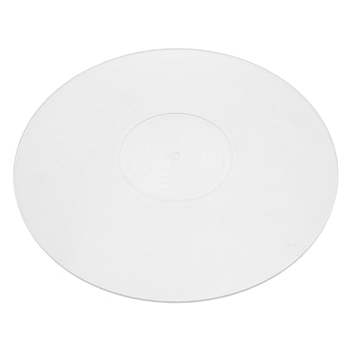 CCYLEZ Plattenteller-Slipmat, Lange Lebensdauer, Bessere Griffigkeit, Geräuschreduzierung für Plattenspieler, für 12-Zoll-Schallplatten (WHITE) von CCYLEZ