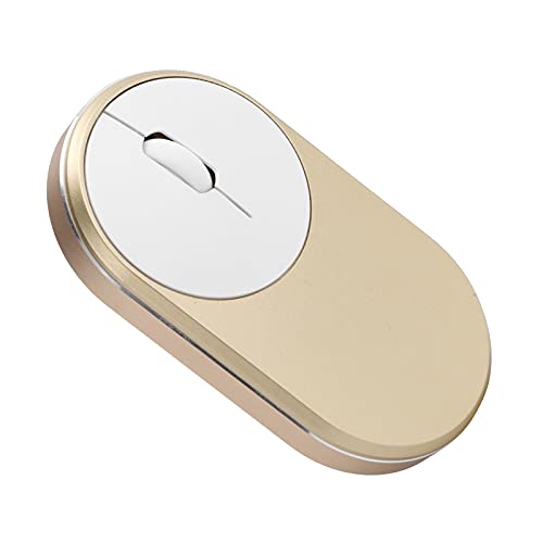 CCYLEZ Tragbare kabellose Maus, 2,4 G aufladbare mobile optische Mäuse, kabellose BT-USB-Maus, Plug-and-Play, für Notebook, Büro (Gold) von CCYLEZ