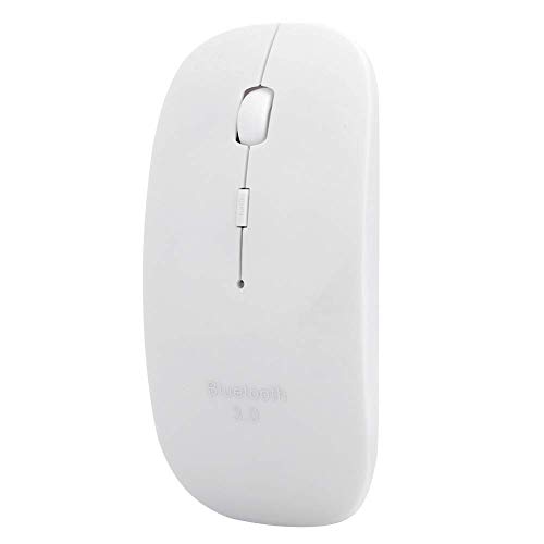 Kabellose Bluetooth Maus, 4D Intelligent Wireless Mouse, Ultradünne, ergonomische Computermaus mit 1600 DPI, für Android TV Box/PC/Smart TV/Projektor (Weiß) von CCYLEZ