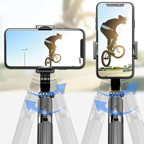 Telefon-Vlogging-Halter, Anti-Shake-Telefon-Balance-Stick, Aluminiumlegierungskunststoff mit Verdecktem Stativ für Selfie-Videos (Schwarz 0,75 m/29,5 Zoll) von CCYLEZ