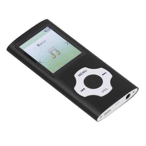 Tragbarer Video-Musik-Player, 1,8-Zoll-Farbbildschirm, 5.0, Wiederaufladbar, Verhindert Störungen, MP3-MP4-Player, HiFi-Sound für Unterhaltung (Black) von CCYLEZ