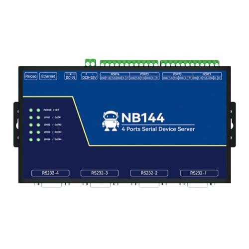 4-Kanal Serial Server RS232 RS422 RS485 RJ45 Modbus Gateway NB144ES POE Empfangsleistung TCP UDP MQTT DC 8-28V Build in Watchdog von CDBAIRUI