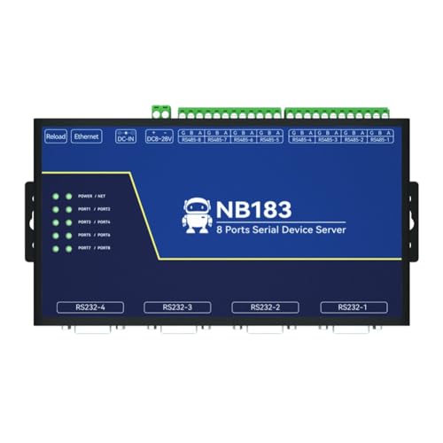 Isolierter 8-Kanal Serial Server RS485 RS232 RS422 auf RJ45 ModBus Gateway RTU zu TCP NB183 Build-in Watchdog MQTT/HTTP IOT Modul von CDBAIRUI