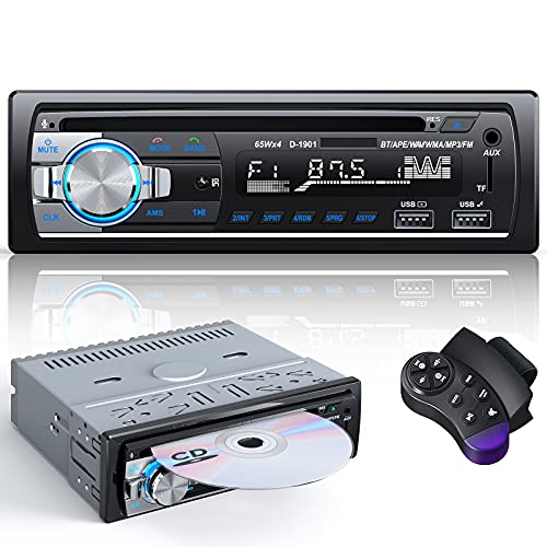 CENXINY Autoradio mit CD Bluetooth, RDS Autoradio mit Bluetooth Freisprecheinrichtung 1 DIN Autoradio MP3 Player/FM Radio, 2 USB Anschlüsse für Musikspielen und Aufladen(Mit CD Player) von CENXINY