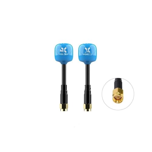 Omnidirektionales FPV Kompatibel mit Renndrohnen, kompatibel mit 2,6 Dbi RHCP SMA RPSMA UFL MMCX-Modellen(2PCS Blue SMA) von CFMIAWIC