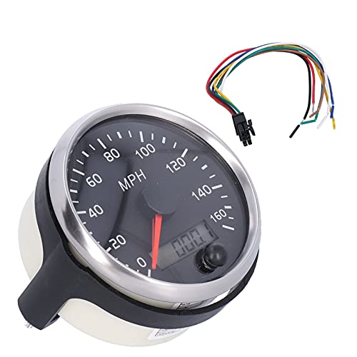 3,3-Zoll-12-V-/24-V-Tachometer, 160 MPH-Geschwindigkeitsmesser, LCD mit Weißer Hintergrundbeleuchtung für PKW, LKW, Boot, Effekt des Messgeräts für Sichtbarkeit der von CFTGIW