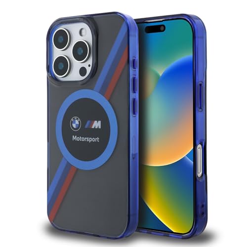 CG MOBILE BMW HC Motorsport Handyhülle entworfen für iPhone 16 Pro, langlebig, stoßfest, kompatibel mit Magsafe, IML Circle Case schwarz von CG MOBILE