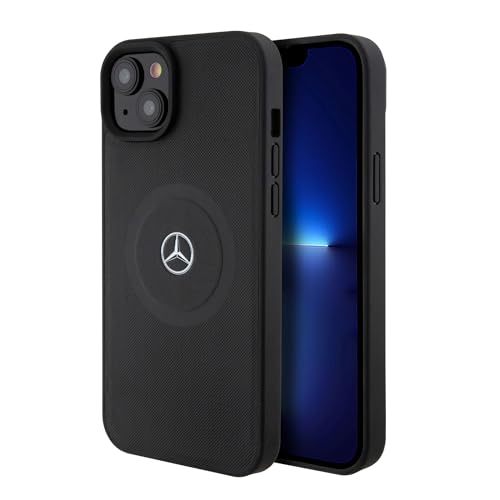 CG MOBILE Mercedes-Benz iPhone 15 Plus & iPhone 14 Plus Back-Cover hul - Compatible with Magsafe Apple iPhone 14 Plus - Crossed Lines - Schwarz (Schwarz) von CG MOBILE