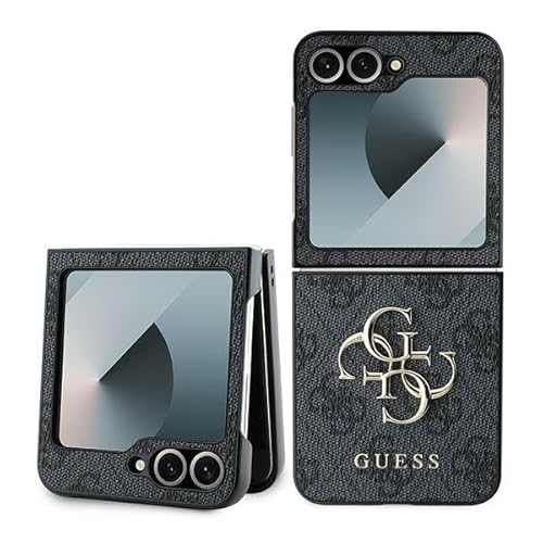 CG Mobile Guess GUHCZF64GMGGR hülle für Z Flip6 F741 Schwarz Leather 4G Metal Logo von CG MOBILE