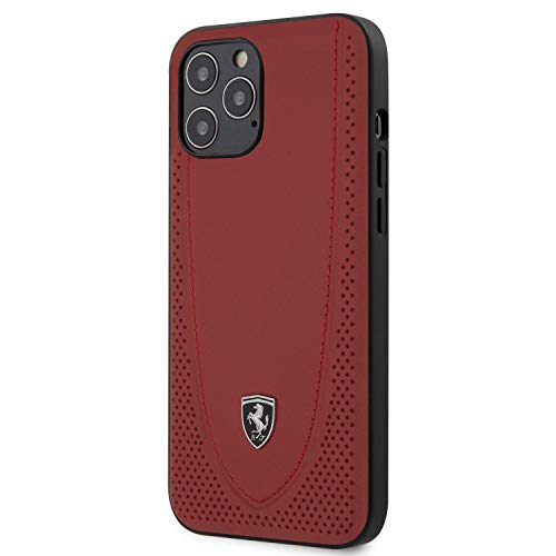 Ferrari FEOGOHCP12LRE Off Track Perforated Hülle für iPhone 12 Pro Max 6,7" rot von Ferrari