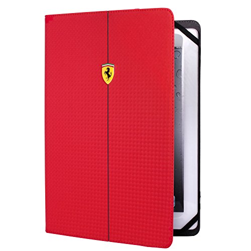 Ferrari Formula 1 Universal Folio Case für Tablet bis 25,4 cm (10 Zoll) rot/Carbon von CG MOBILE