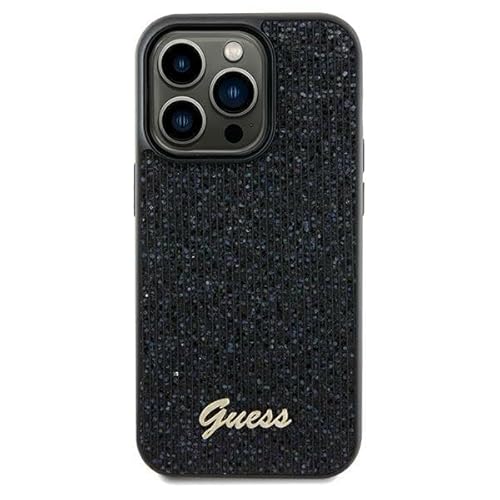 Guess GUHCP12MPMSDGSK Hülle für iPhone 12/12 Pro 6.1" Schwarz hardcase Disco Metal Script von CG MOBILE