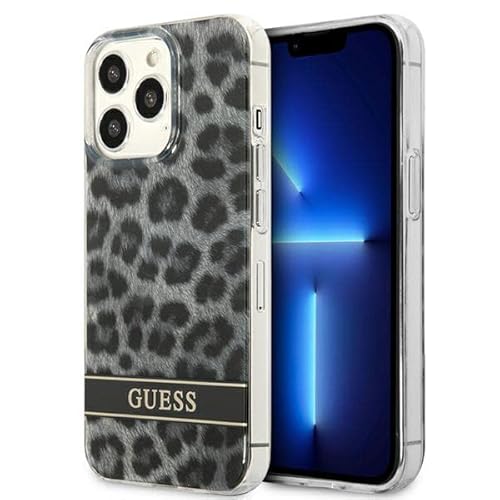Guess GUHCP13LHSLEOK Hülle für iPhone 13 Pro / 13 6,1" grau/Grey hardcase Leopard von CG MOBILE