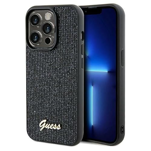 Guess GUHCP13LPMSDGSK Hülle für iPhone 13 Pro / 13 6.1" Schwarz hardcase Disco Metal Script von CG MOBILE