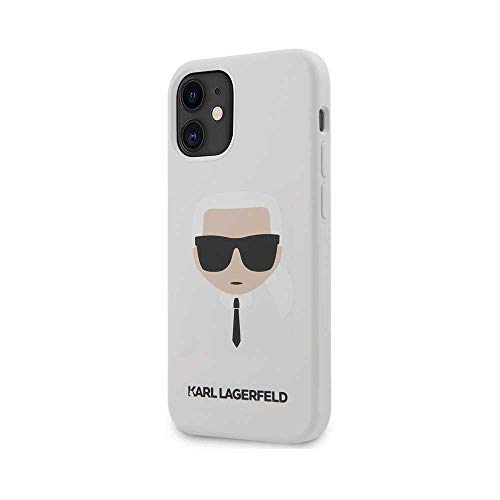 Karl Lagerfeld KLHCP12SSLKHWH Hülle für iPhone 12 Mini 5,4" weiß hardcase Silicone Karl`s Head von CG MOBILE