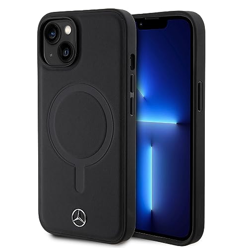 Mercedes MEHMP14S23RCMK Hülle für iPhone 14 6.1" Schwarz hardcase Smooth Leather von CG MOBILE