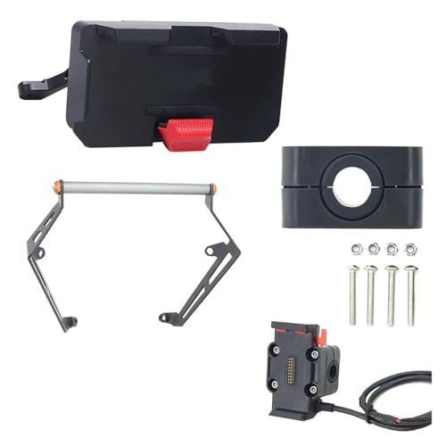 CGBWMB Handyhalter Motorrad Für Benelli Für TRK702 Für TRK702X 2022- Motorrad GPS Telefon Halter USB & Drahtlose Ladegerät Navigation Halterung Ständer Motorrad-Navigationshalterung(12mm - 1 Set) von CGBWMB