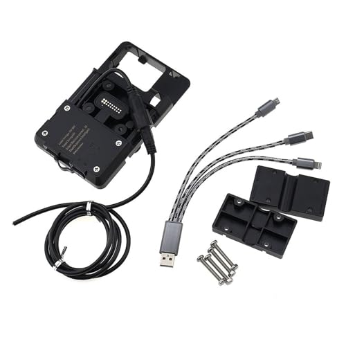 Handyhalter Motorrad Für Kawasaki Für Versys 650 Für KLE650 2015-2019 Motorrad GPS Navigation Halterung Unterstützung Telefon Halter Rahmen Stehen USB Ladegerät Motorrad-Navigationshalterung(Holder Wi von CGBWMB