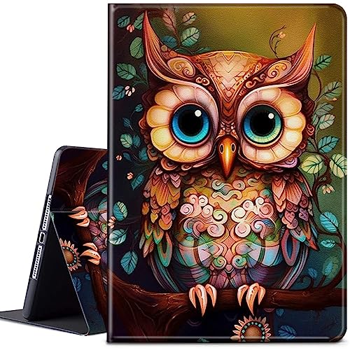 CGFGHHUY Schutzhülle für iPad der 10. Generation 2022, leicht, schützend, PU-Leder, Smart Stand Cover mit automatischer Wake-Sleep-Hülle für iPad 10. Generation 27,7 cm (11 Zoll) 2022 – Eule im Baum von CGFGHHUY