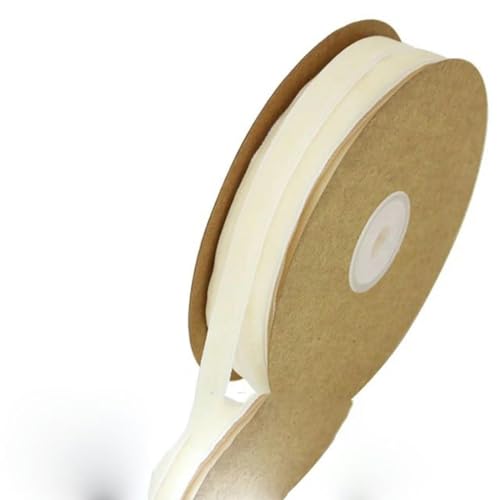 Geschenkverpackung mit Band. (10 Meter/Rolle) 10 mm Samtband, Weihnachts-Spitzenbänder, Großhandel, Geschenkverpackung, Dekoration, handgefertigt, Urlaub, Party-Dekoration(Beige) von CHAKEUZND