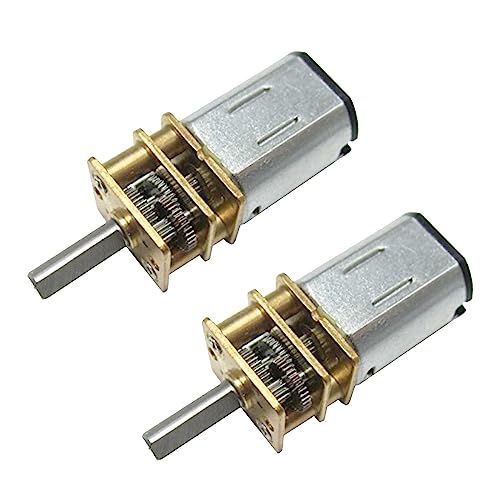 CHANCS N20 DC Getriebemotor 6V 15RPM Wellenlänge 10mm kleiner Motor für Roboterrad DIY Spielzeug 2PCS von CHANCS