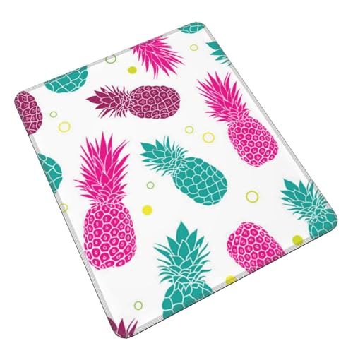 CHANGLEI Mauspad mit tropischer Ananas-Motiv, bedruckt, wasserdicht, rutschfeste Gummiunterseite, glatter Stoff, Gaming-Mauspad von CHANGLEI