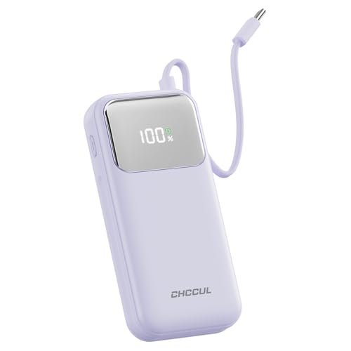 CHCCUL Tragbares Ladegerät, 10.000 mAh 35 W Powerbank mit integriertem USB-C-Kabel für Reisen, Schnellladeakku für iPhone 16/15-Serie, MacBook, Galaxy, iPad, AirPods und mehr CHCCUL Tragbares Ladegerät, 10.000 mAh 35 W Powerbank mit integriertem USB-C-Kabel für Reisen, Schnellladeakku für iPhone 16/15-Serie, MacBook, Galaxy, iPad, AirPods und mehr von CHCCUL