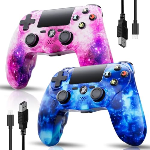 CHENGDAO Wireless Controller für PS4, Game Controller für PS4/Pro/Slim/PC, Gamepad mit Dual Vibration, 6-Achsen Gyro sensor, Blau und Pink CHENGDAO Wireless Controller für PS4, Game Controller für PS4/Pro/Slim/PC, Gamepad mit Dual Vibration, 6-Achsen Gyro sensor, Blau und Pink von CHENGDAO