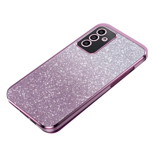 CHENMJJ - Schlanke Schutzhülle für Samsung Galaxy S24 Ultra/S24 Plus/S24, weiches TPU, stoßfest, transparent, für Damen und Mädchen, Glitzer, klare Hülle (S24 Plus, Violett) von CHENMJJ