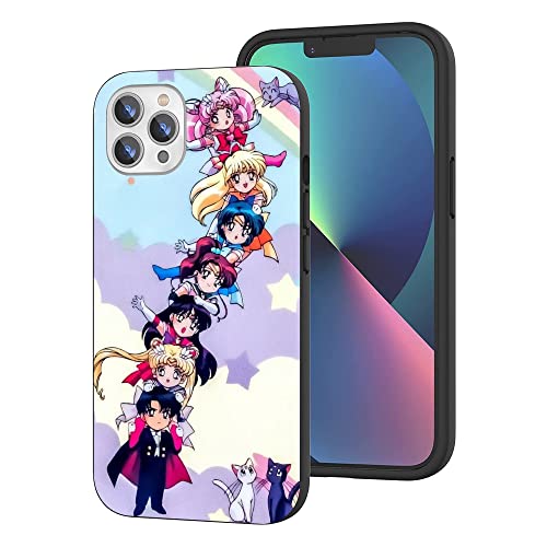 CHENQIAOHU Kompatibel mit iPhone 12 Hülle iPhone 12 Pro Hülle, Ganzkörperschutz Stoßfeste Schutzhülle Slim Thin Cover (Anime-Sailor-Moon-Magic-12) von CHENQIAOHU