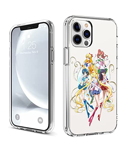 CHENQIAOHU Kompatibel mit iPhone 14 Pro, Ganzkörperschutz, stoßfest, transparent, schlanke, dünne Hülle (Anime-Sailor-Moon-Magic-2) von CHENQIAOHU