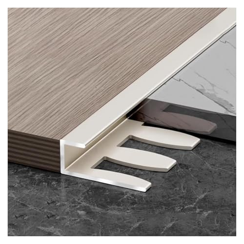 Übergangsprofil, Schwellenstreifen, Zahnförmige Schwellenkantenleiste for Holz zu Vinyl, Übergangsnahtstangen aus Aluminiumlegierung, Abdeckung for Türen(Light Yellow) von CHENYUOZ