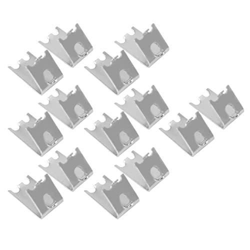 CHEOTIME 14 Stück 1,5 mm Gefrierschrank-Regal-Clips, 304 Edelstahl-Schnalle, Kühlschrank-Regal-Stützklammer, Gefrierschrank-Kühler-Regal-Stützregal, quadratische Clips von CHEOTIME