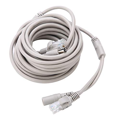 CHEOTIME 5m/10m/15m/20m Ethernet -Kabel, RJ45+DC Ethernet -CCTV -Kabel für IP -Kameras NVR -System 10mbps100 Mbit/s (15 m) von CHEOTIME