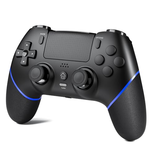 CHEREEKI Controller für PS4 Hall Joystick, Wireless Gamepad Kompatibel mit PS-4/Slim/Pro, 1000 mAh großem Akku, Doppelvibration, Bewegungssensoren, Touchpad, Stereo-Kopfhöreranschluss von CHEREEKI