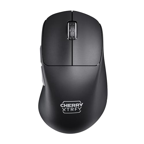 CHERRY XTRFY M64 Pro Wireless, Ultraschnelle Kabellose Gaming-Maus, 2,4 GHz Funk, Optimiert für esports, 8K-Mouse, Ergonomische Form mit Flacher Front, Schwarz von CHERRY XTRFY