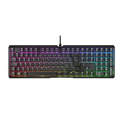 CHERRY XTRFY MX 3.1, Mechanische Gaming-Tastatur, Französisches Layout (AZERTY), RGB-Beleuchtung, Aluminium-Gehäuse, USB-A Anschluss, MX2A RED Switches, Schwarz von CHERRY XTRFY