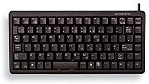 CHERRY G84-4100, Ultra-Flache Kompakttastatur, USB-Anschluss, EU-Layout (QWERTY), Windows-Taste, Platzsparend & Leicht, 20 Mio. Anschläge, Schwarz von CHERRY