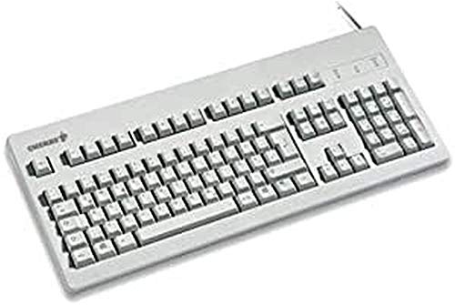 CHERRY G80-3000, Deutsches Layout, QWERTZ Tastatur, kabelgebundene Tastatur, mechanische Tastatur, CHERRY MX BLUE Switches, Hellgrau von CHERRY